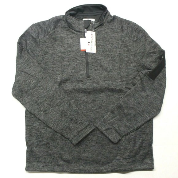 Grand Slam 1/4 Zip Golf Fleece Pullover Caviar M - Picture 1 of 4